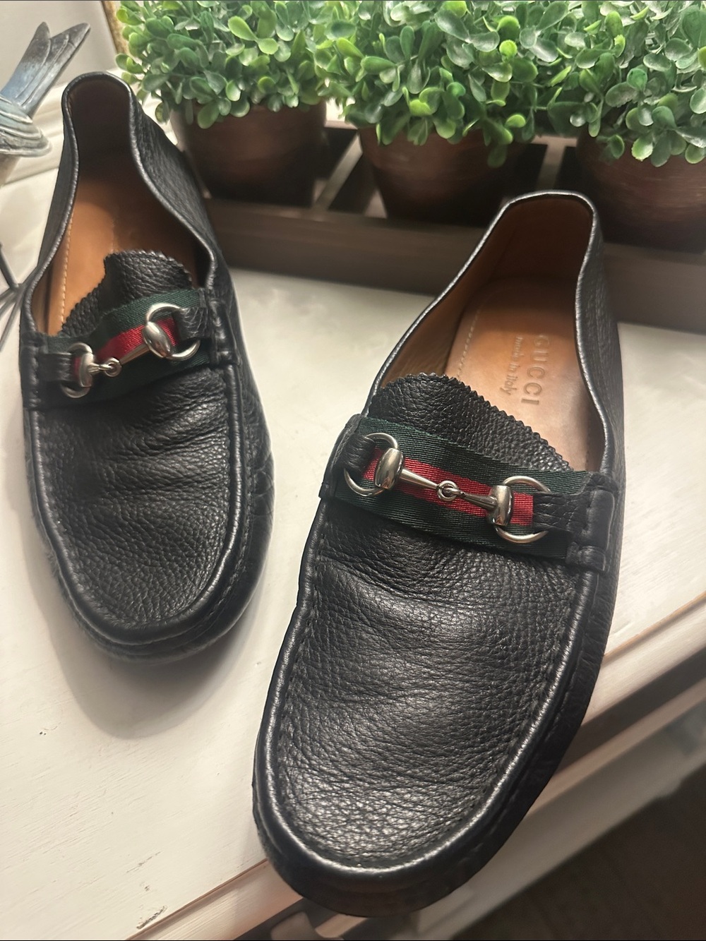 Gucci Black Horsebit Driving Loafers 7.5 or 8.5 US